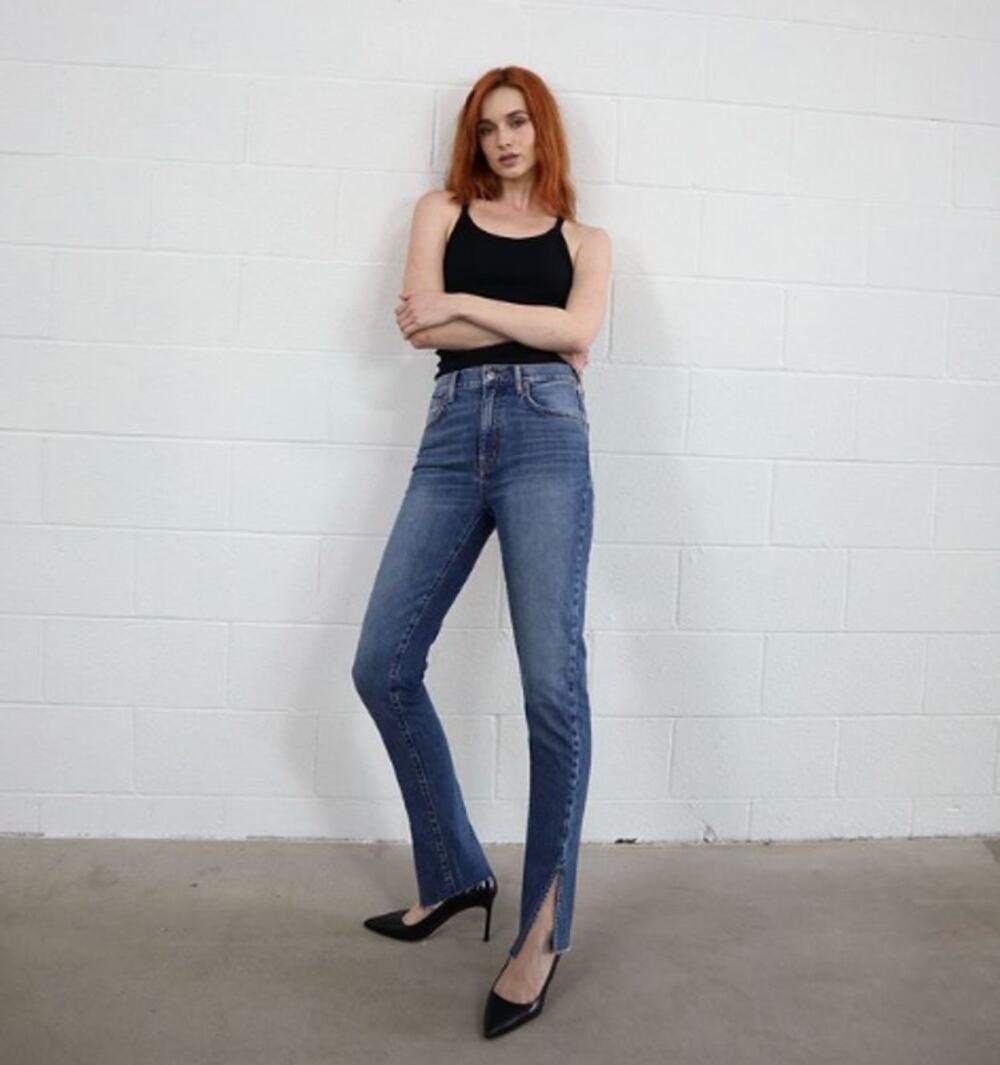 Etica | Twisted Seam Slim Split Hem Jeans Riverside Wash 26